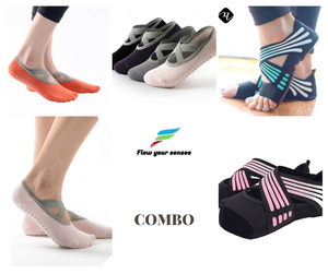 6 pares de calcetines de agarre de pilates para mujer, calcetines atléticos  antideslizantes para yoga, barre, ballet, descalzo, entrenamiento